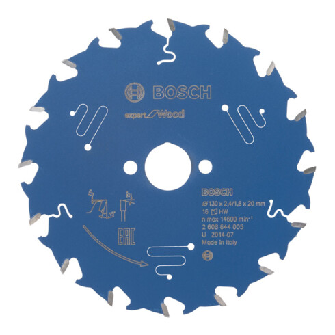 Bosch cirkelzaagblad Expert for Wood 130 x 20 x 2,4 mm 16
