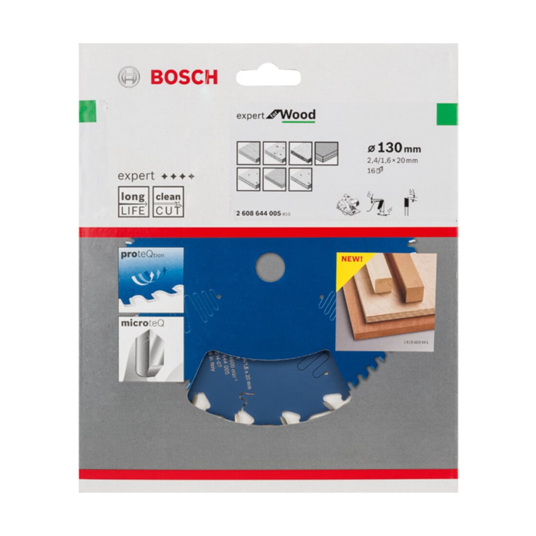 Bosch cirkelzaagblad Expert for Wood 130 x 20 x 2,4 mm 16