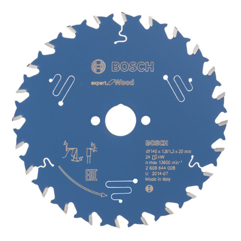 Bosch cirkelzaagblad Expert for Wood 140 x 20 x 1,8 mm 24