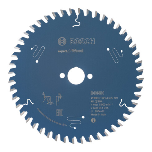 Bosch cirkelzaagblad Expert for Wood 160 x 20 x 1,8 mm 48