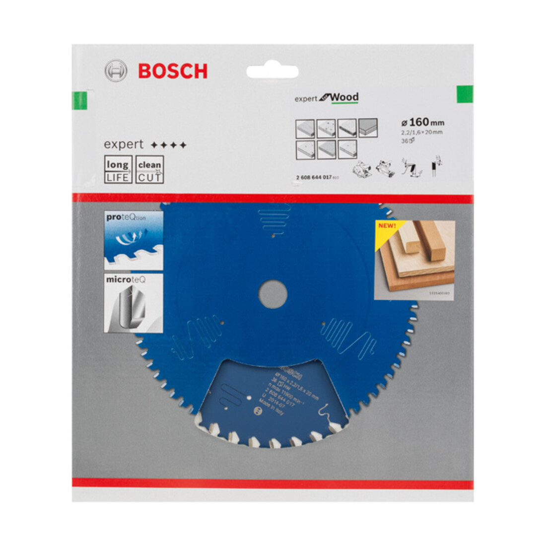 Bosch cirkelzaagblad Expert for Wood 160 x 20 x 2,2 mm 36