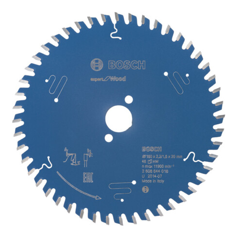 Bosch cirkelzaagblad Expert for Wood 160 x 20 x 2,2 mm 48