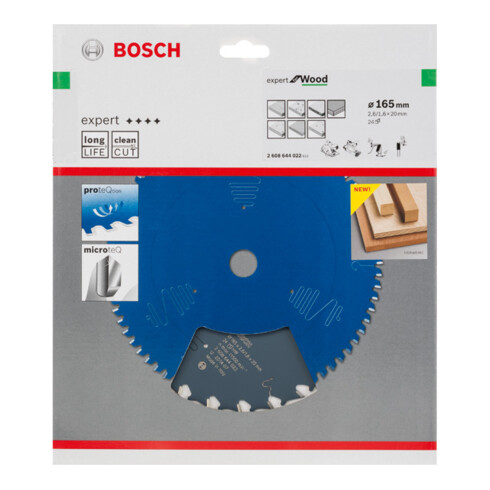 Bosch cirkelzaagblad Expert for Wood 165 x 20 x 2,6 mm 24