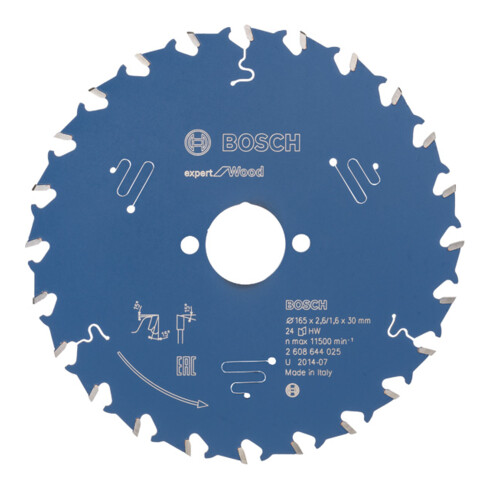 Bosch cirkelzaagblad Expert for Wood 165 x 30 x 2,6 mm 24