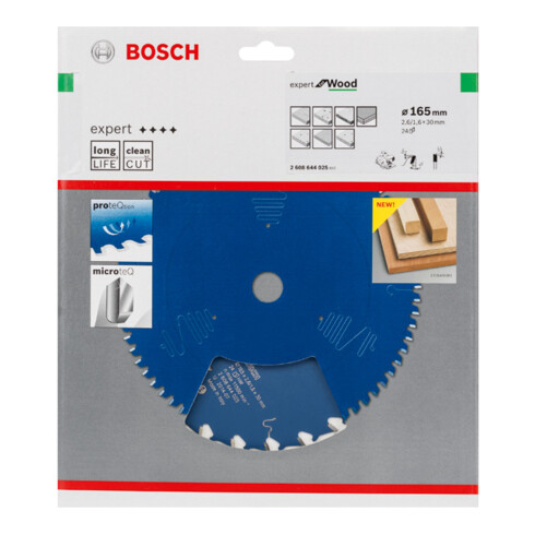 Bosch cirkelzaagblad Expert for Wood 165 x 30 x 2,6 mm 24