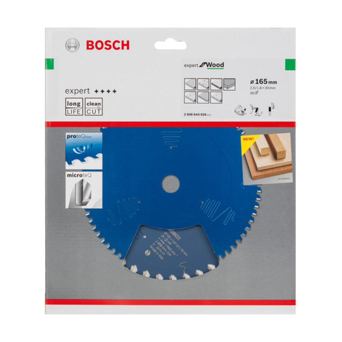 Bosch cirkelzaagblad Expert for Wood 165 x 30 x 2,6 mm 36