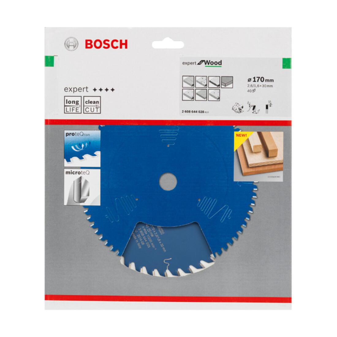 Bosch cirkelzaagblad Expert for Wood 170 x 30 x 2,6 mm 40
