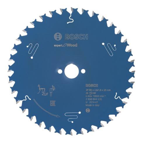 Bosch cirkelzaagblad Expert for Wood 180 x 20 x 2,6 mm 36