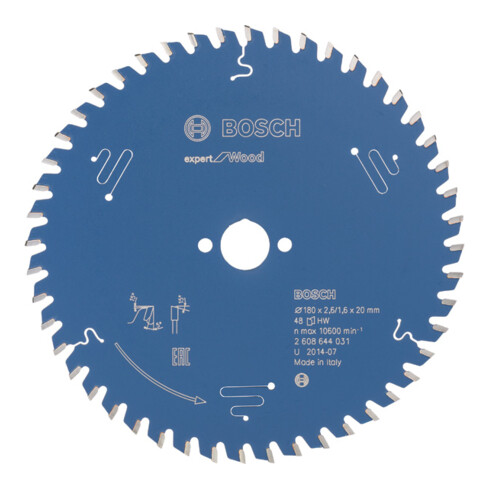Bosch cirkelzaagblad Expert for Wood 180 x 20 x 2,6 mm 48