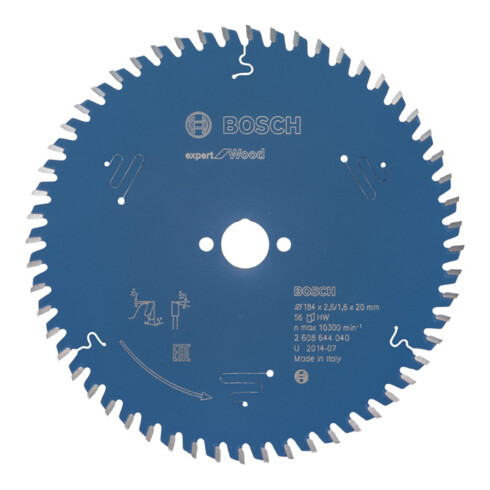 Bosch cirkelzaagblad Expert for Wood 184 x 20 x 2,6 mm 56