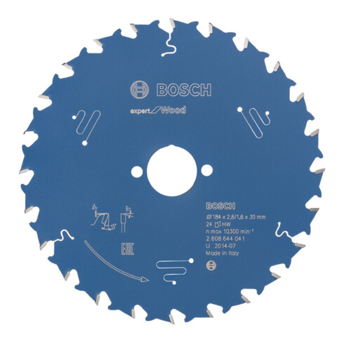 Bosch cirkelzaagblad Expert for Wood 184 x 30 x 2,6 mm 24
