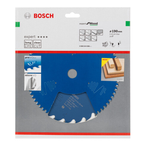 Bosch cirkelzaagblad Expert for Wood 190 x 2,4 mm 24