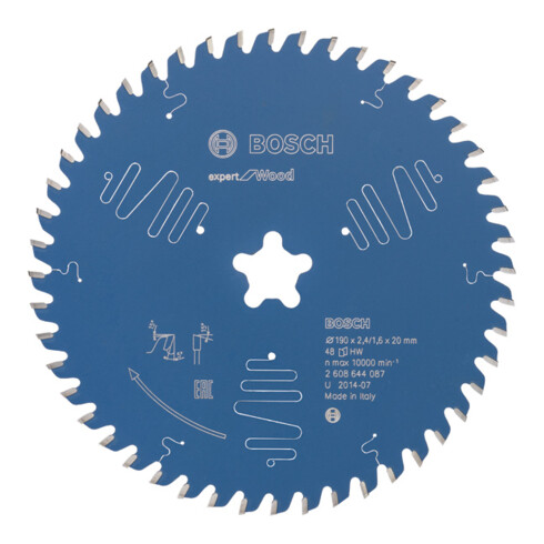 Bosch cirkelzaagblad Expert for Wood 190 x 2,4 mm 48