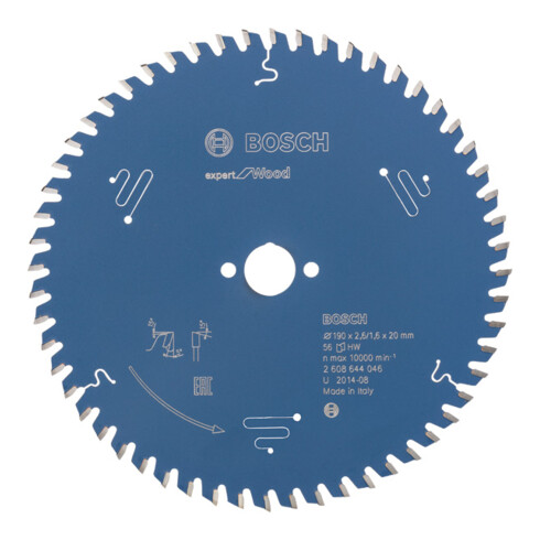 Bosch cirkelzaagblad Expert for Wood 190 x 20 x 2,6 mm 56