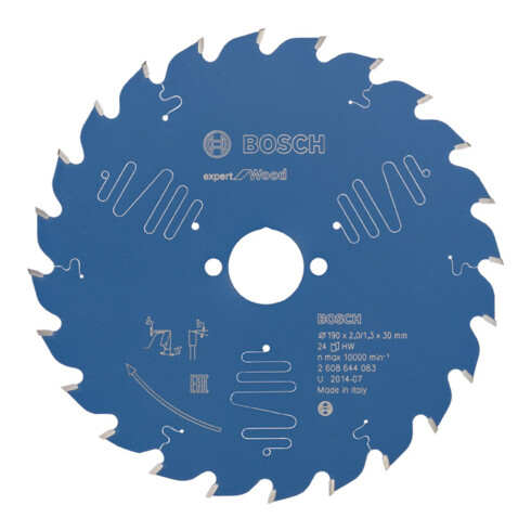 Bosch cirkelzaagblad Expert for Wood 190 x 30 x 2,0 mm 24