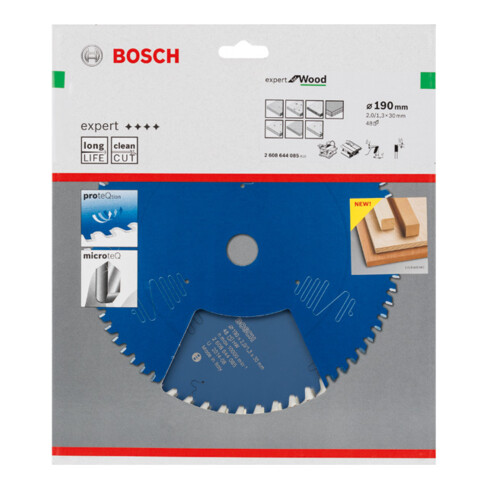 Bosch cirkelzaagblad Expert for Wood 190 x 30 x 2,0 mm 48