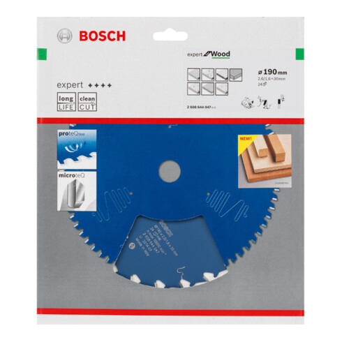 Bosch cirkelzaagblad Expert for Wood 190 x 30 x 2,6 mm 24