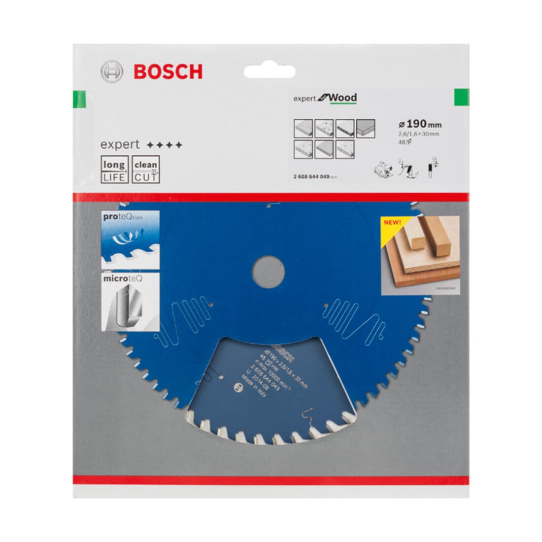 Bosch cirkelzaagblad Expert for Wood 190 x 30 x 2,6 mm 48
