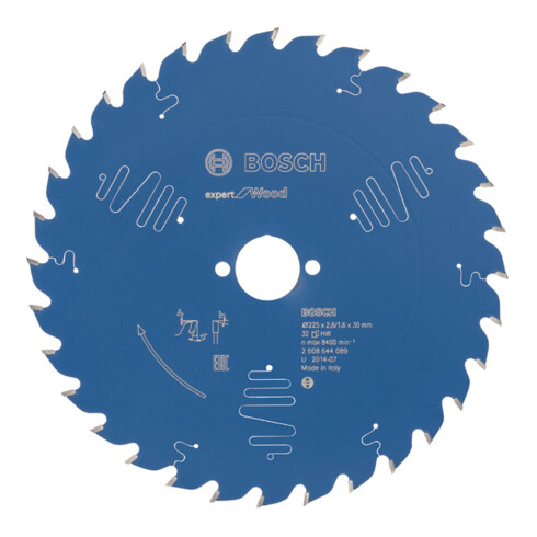 Bosch cirkelzaagblad Expert for Wood 225 x 30 x 2,6 mm 32