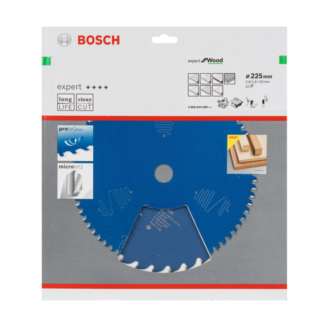 Bosch cirkelzaagblad Expert for Wood 225 x 30 x 2,6 mm 32