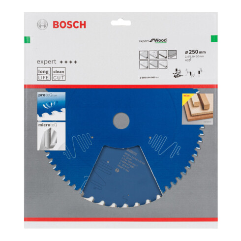 Bosch cirkelzaagblad Expert for Wood 250 x 30 x 2,4 mm 40