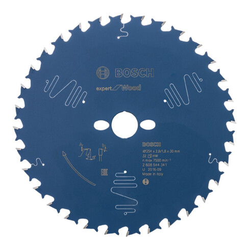 Bosch cirkelzaagblad Expert for Wood 254 x 30 x 2,6 mm 32