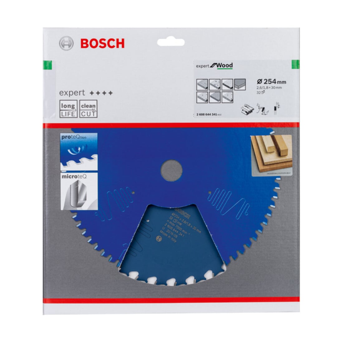 Bosch cirkelzaagblad Expert for Wood 254 x 30 x 2,6 mm 32
