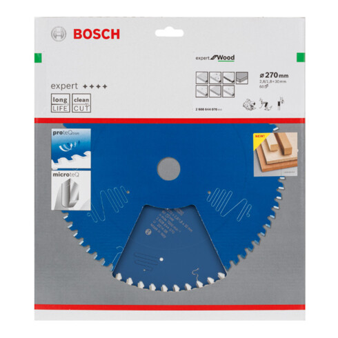 Bosch cirkelzaagblad Expert for Wood 270 x 30 x 2,8 mm 60