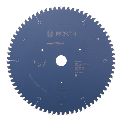 Bosch cirkelzaagblad Expert for Wood 300 x 30 x 2,4 mm 72