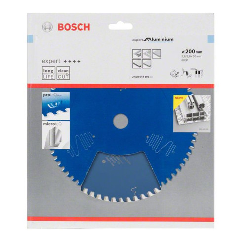 Bosch cirkelzaagblad Expert for Aluminium 200 x 30 x 2,8 mm 60
