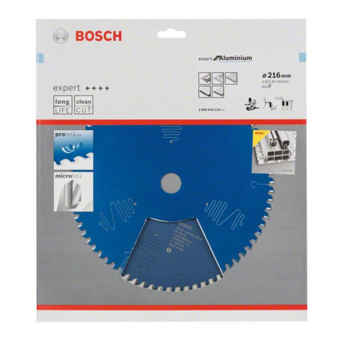 Bosch cirkelzaagblad Expert for Aluminium 216 x 30 x 2,6 mm 64
