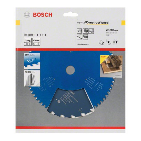 Bosch cirkelzaagblad Expert for Construct Wood 190 x 30 x 2,0 mm 24