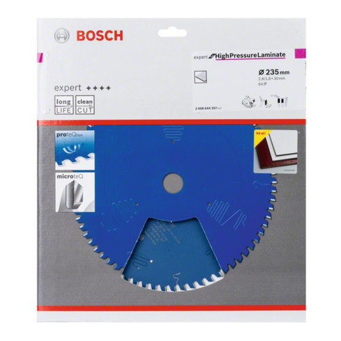 Bosch cirkelzaagblad Expert for High Pressure Laminate 235 x 30 x 2,8 mm 64