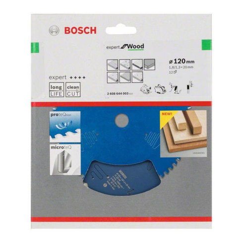 Bosch cirkelzaagblad Expert for Wood 120 x 20 x 1,8 mm 12