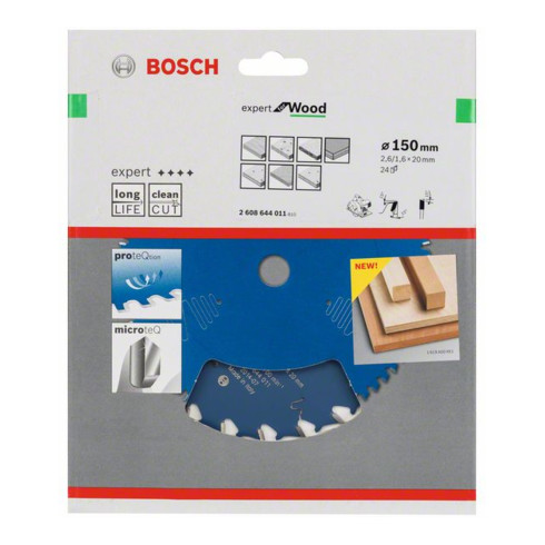 Bosch cirkelzaagblad Expert for Wood 150 x 20 x 2,6 mm 24