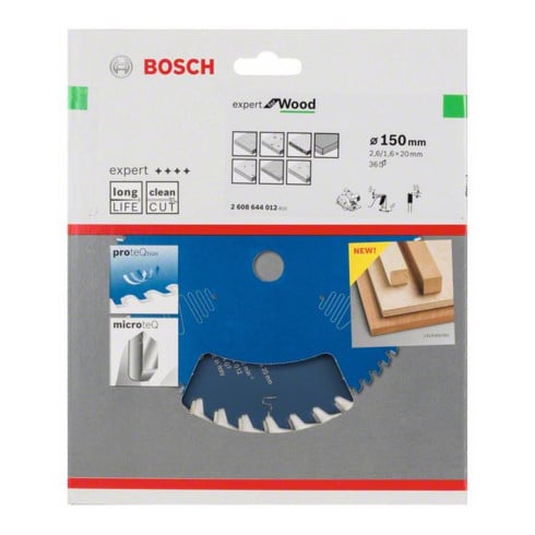 Bosch cirkelzaagblad Expert for Wood 150 x 20 x 2,6 mm 36