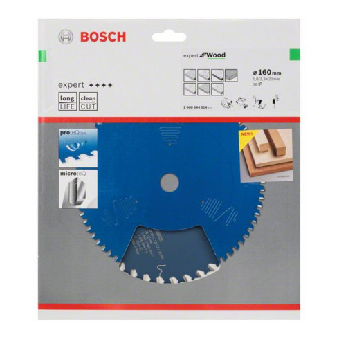 Bosch cirkelzaagblad Expert for Wood 160 x 20 x 1,8 mm 36