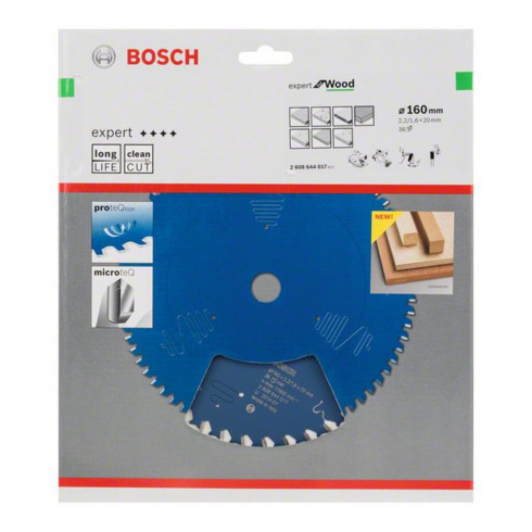 Bosch cirkelzaagblad Expert for Wood 160 x 20 x 2,2 mm 36