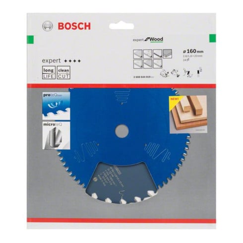 Bosch cirkelzaagblad Expert for Wood 160 x 20 x 2,6 mm 24