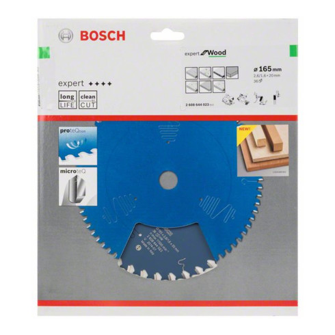 Bosch cirkelzaagblad Expert for Wood 165 x 20 x 2,6 mm 36