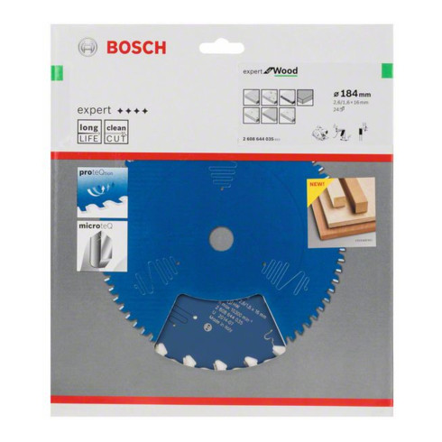 Bosch cirkelzaagblad Expert for Wood 184 x 16 x 2,6 mm 24