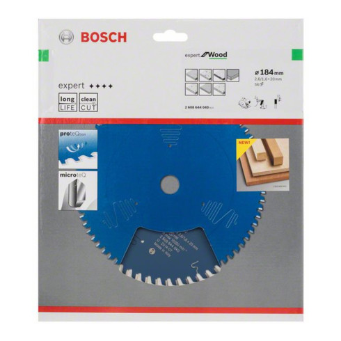 Bosch cirkelzaagblad Expert for Wood 184 x 20 x 2,6 mm 56