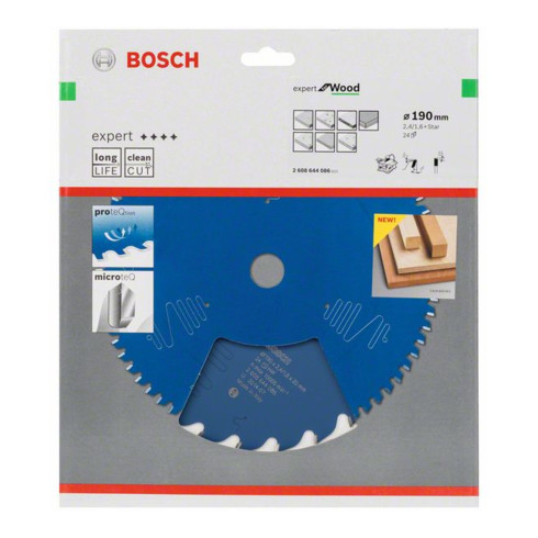 Bosch cirkelzaagblad Expert for Wood 190 x 2,4 mm 24