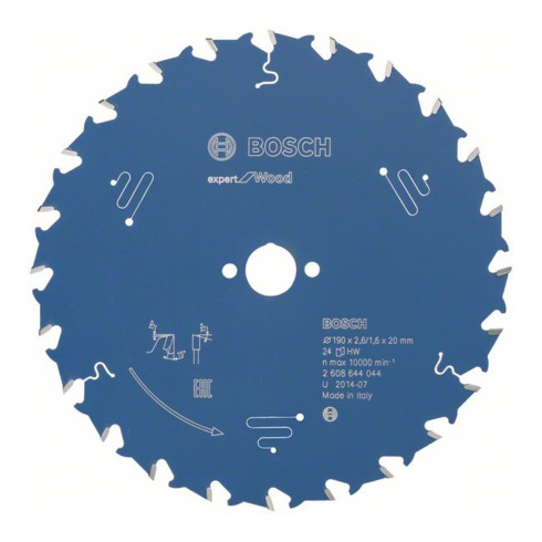 Bosch cirkelzaagblad Expert for Wood 190 x 20 x 2,6 mm 24