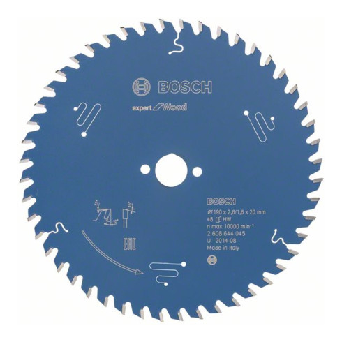 Bosch cirkelzaagblad Expert for Wood 190 x 20 x 2,6 mm 48