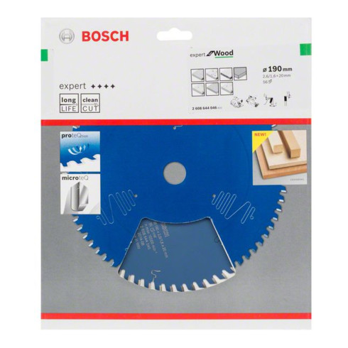 Bosch cirkelzaagblad Expert for Wood 190 x 20 x 2,6 mm 56