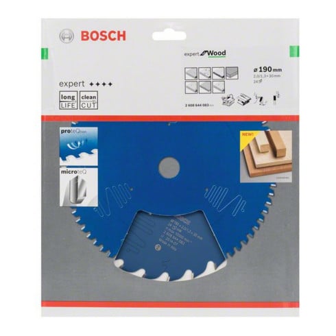 Bosch cirkelzaagblad Expert for Wood 190 x 30 x 2,0 mm 24