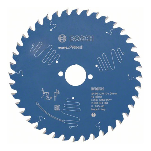 Bosch cirkelzaagblad Expert for Wood 190 x 30 x 2,0 mm 40
