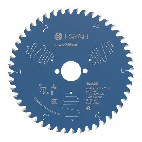 Bosch cirkelzaagblad Expert for Wood 190 x 30 x 2,0 mm 48
