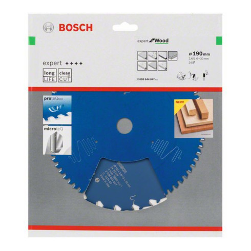 Bosch cirkelzaagblad Expert for Wood 190 x 30 x 2,6 mm 24